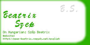 beatrix szep business card