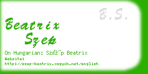 beatrix szep business card